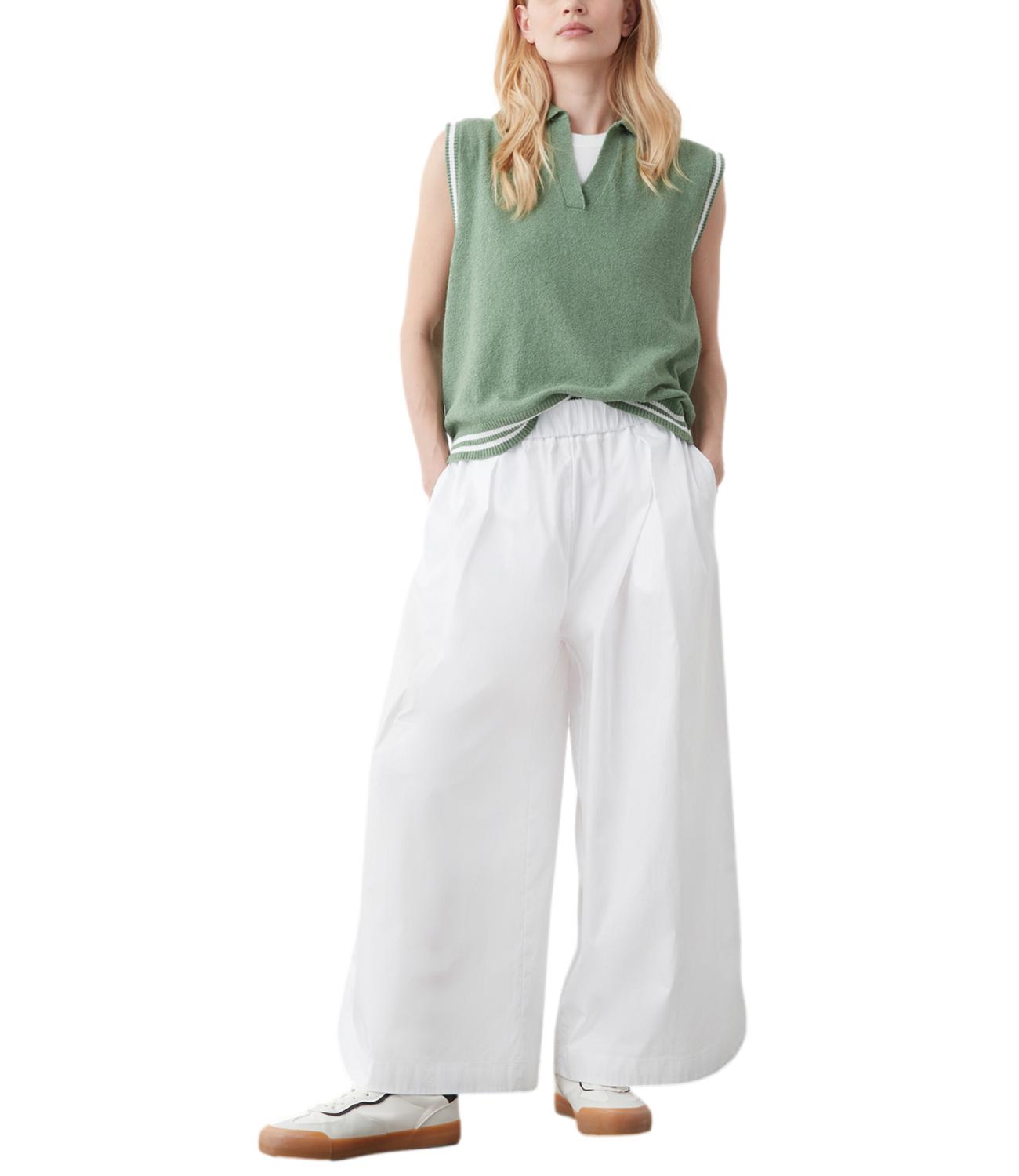 Pantaloni bianchi a gamba larga