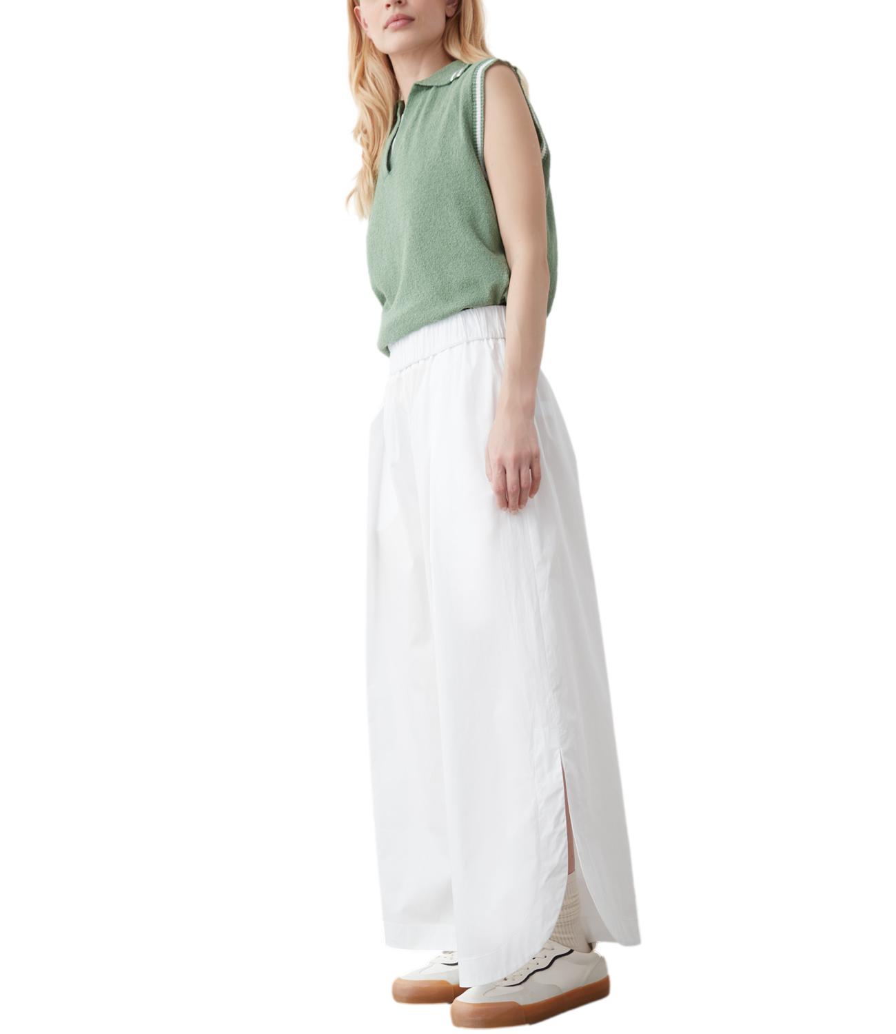 Pantaloni bianchi a gamba larga