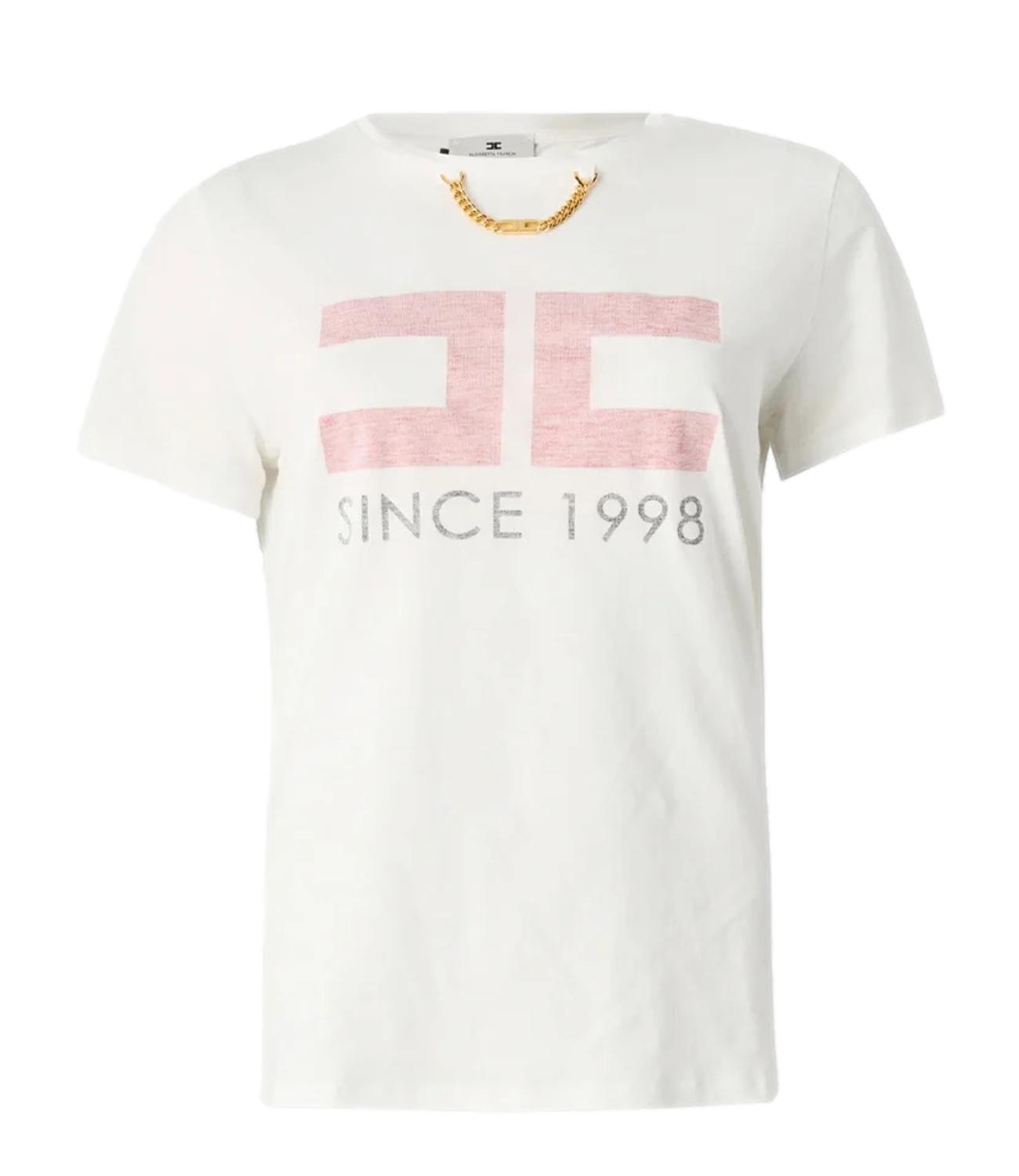 Elisabetta Franchi t-shirt gesso donna