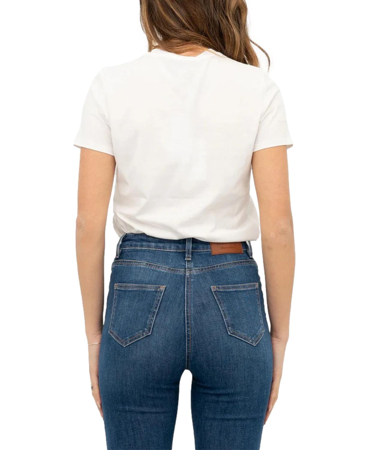 Elisabetta Franchi t-shirt gesso donna