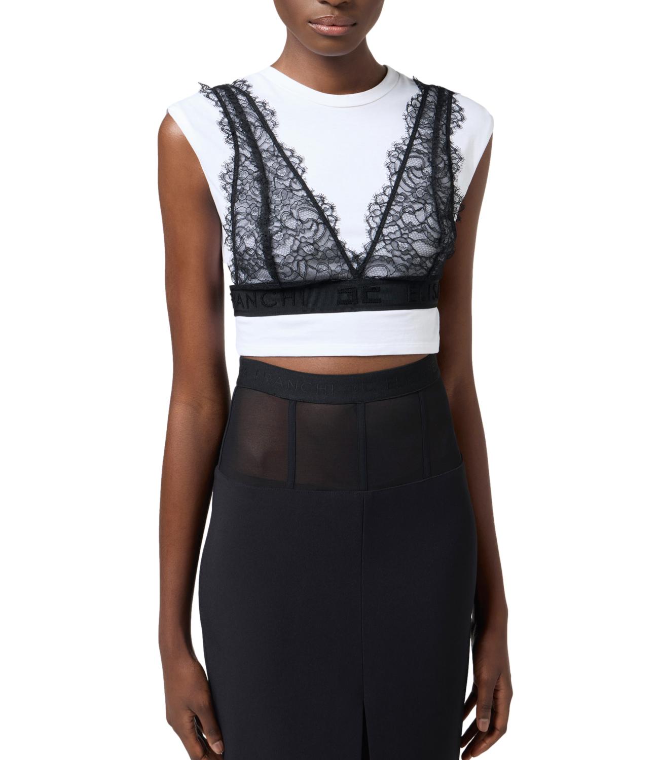 Elisabetta Franchi maglia gesso/nero donna