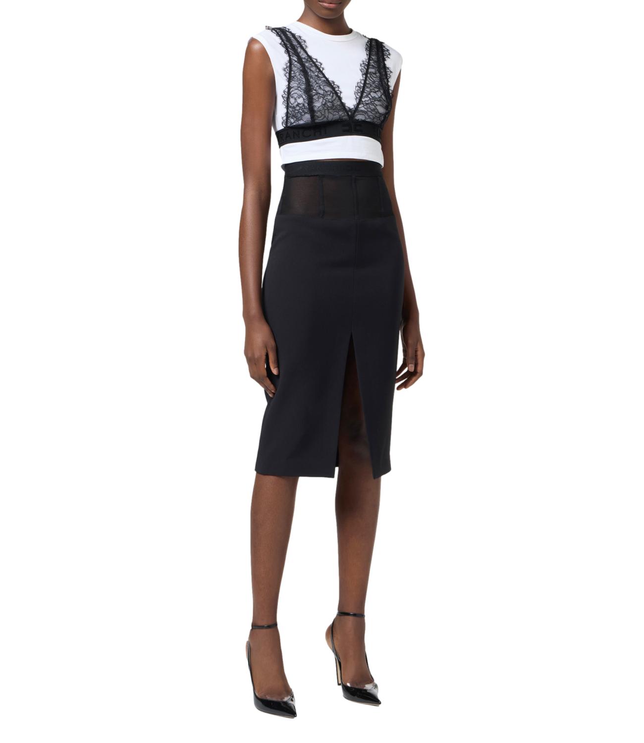 Elisabetta Franchi maglia gesso/nero donna