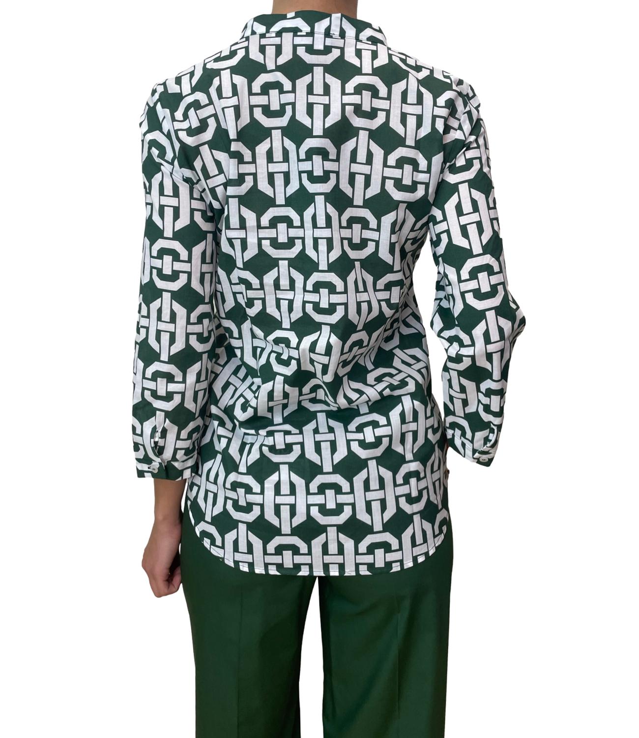 Emme Marella Camicia Accolto Verde Donna