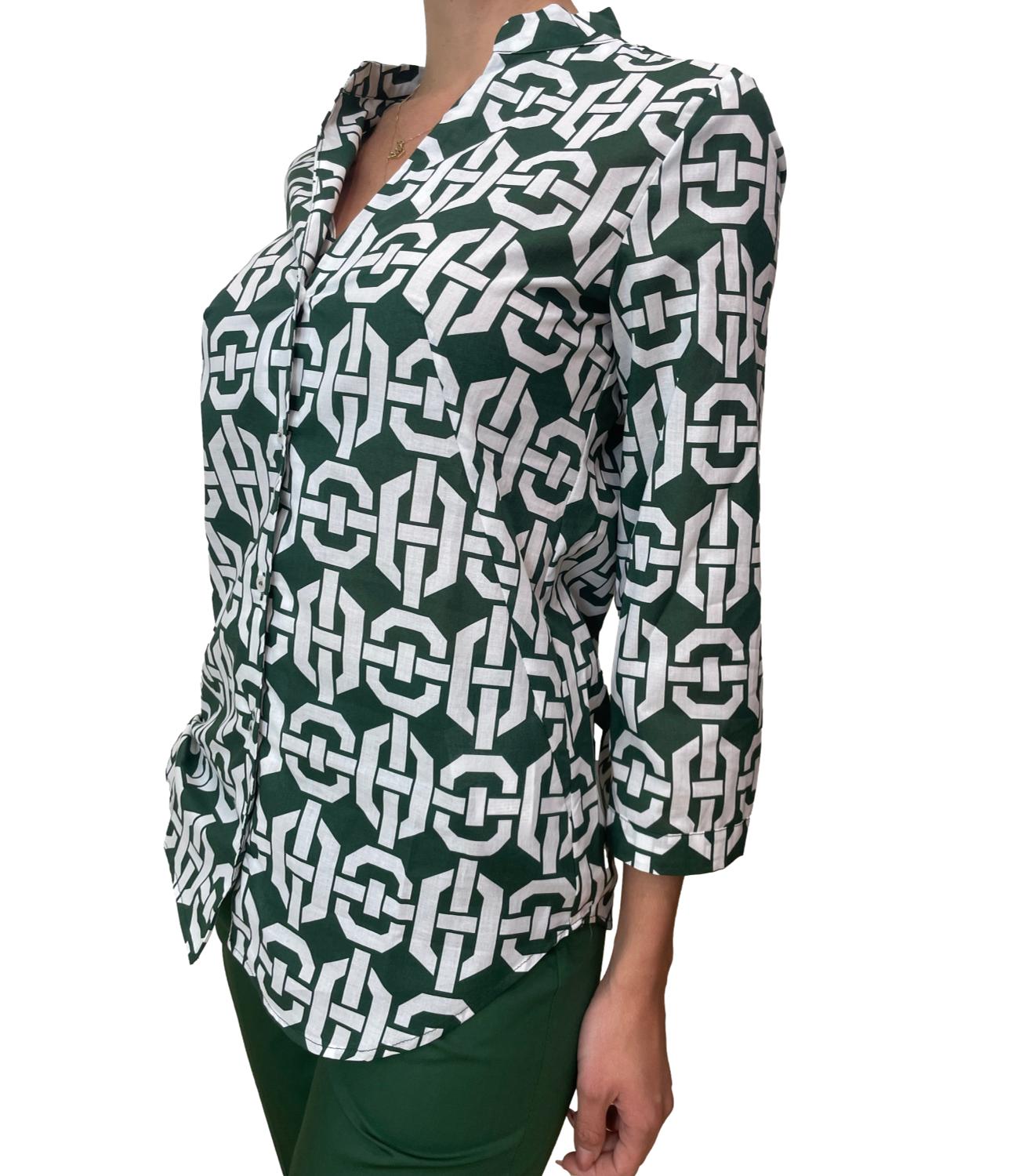 Emme Marella Camicia Accolto Verde Donna