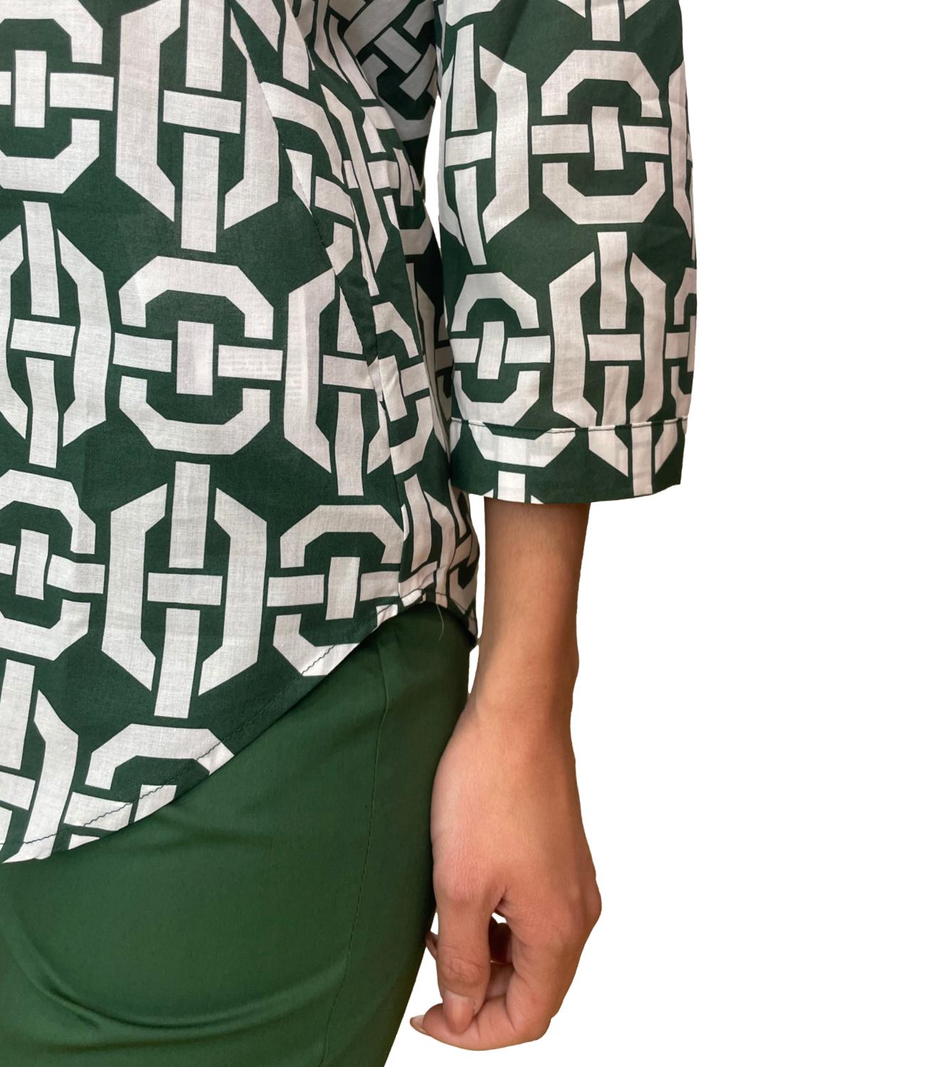 Emme Marella Camicia Accolto Verde Donna