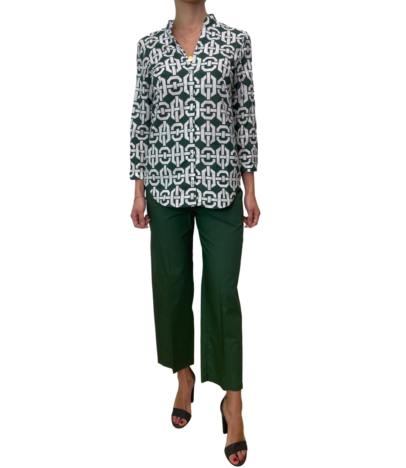 Emme Marella Camicia Accolto Verde Donna