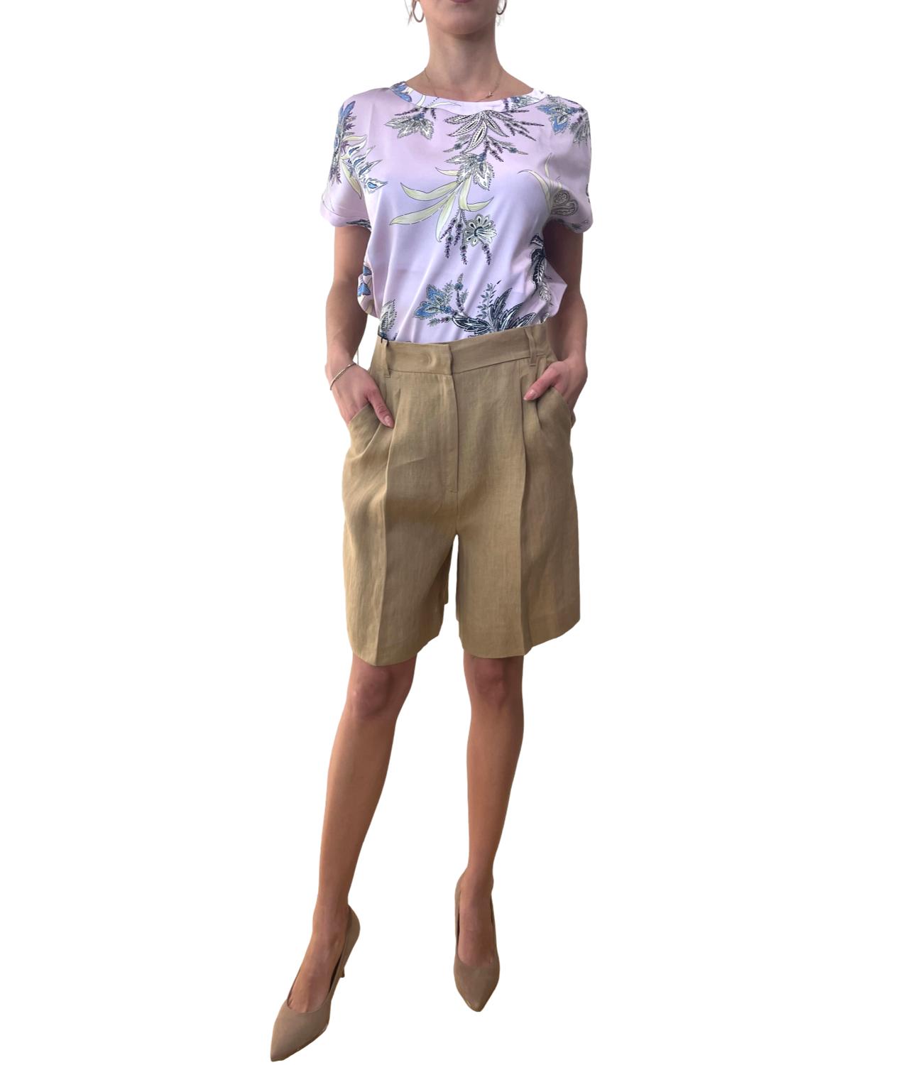Emme Marella Blusa Riposo Lilla Floreale Donna