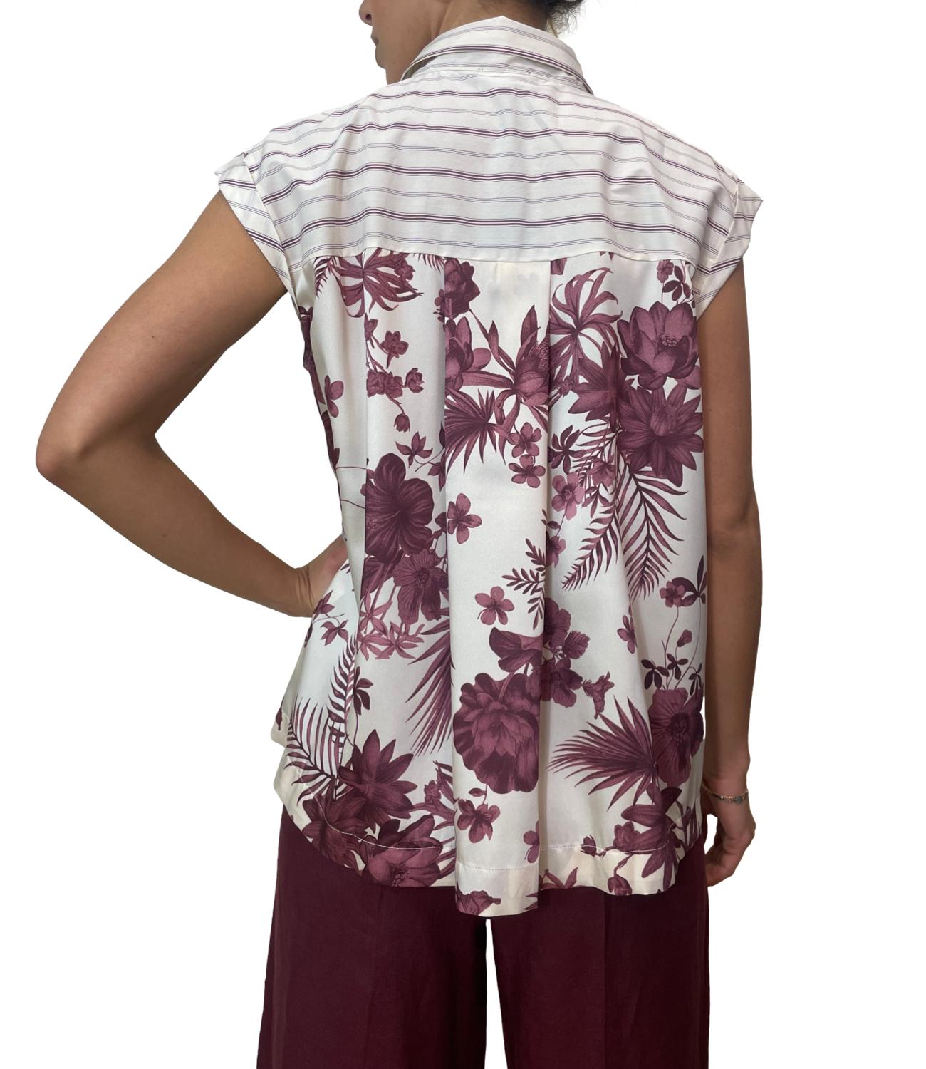 Emme Marella Camicia Stipite Bordeaux Donna