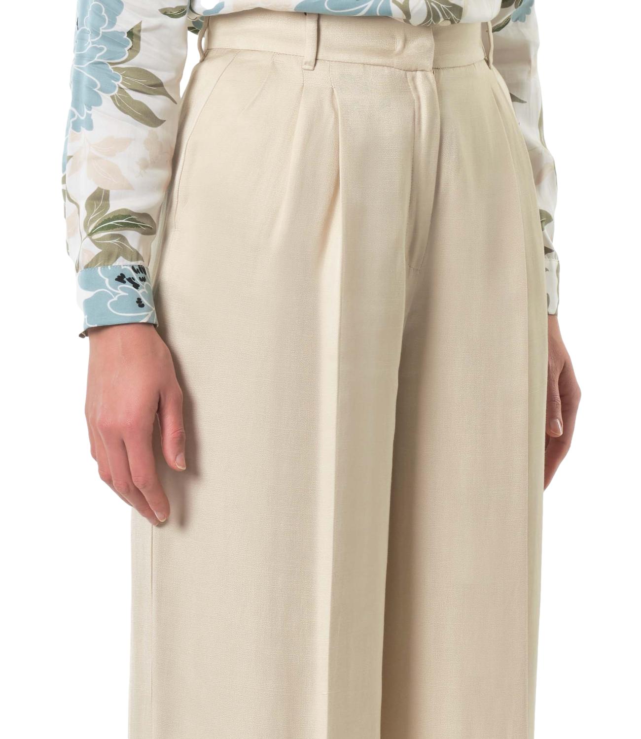 Emme Marella Pantalone Pianosa Beige Donna