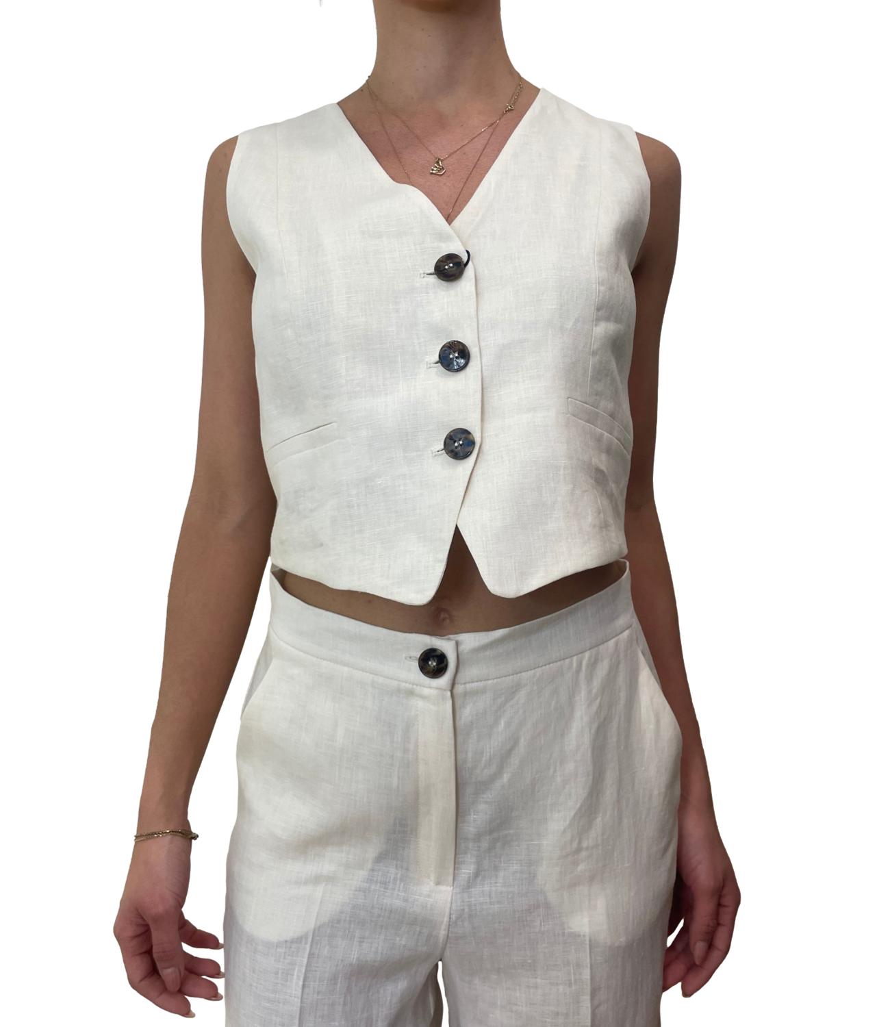 Emme Marella Gilet Anemone Burro Donna