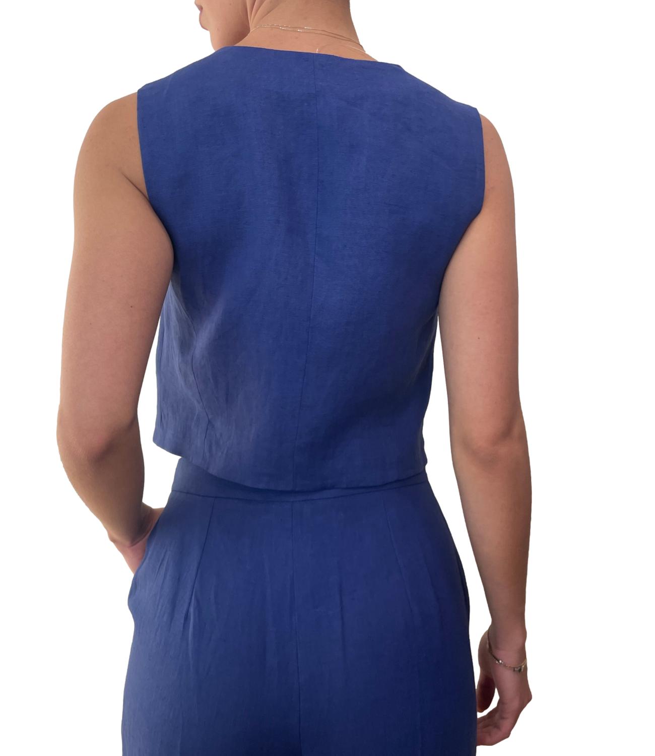 Emme Marella Gilet Anemone Blu Donna