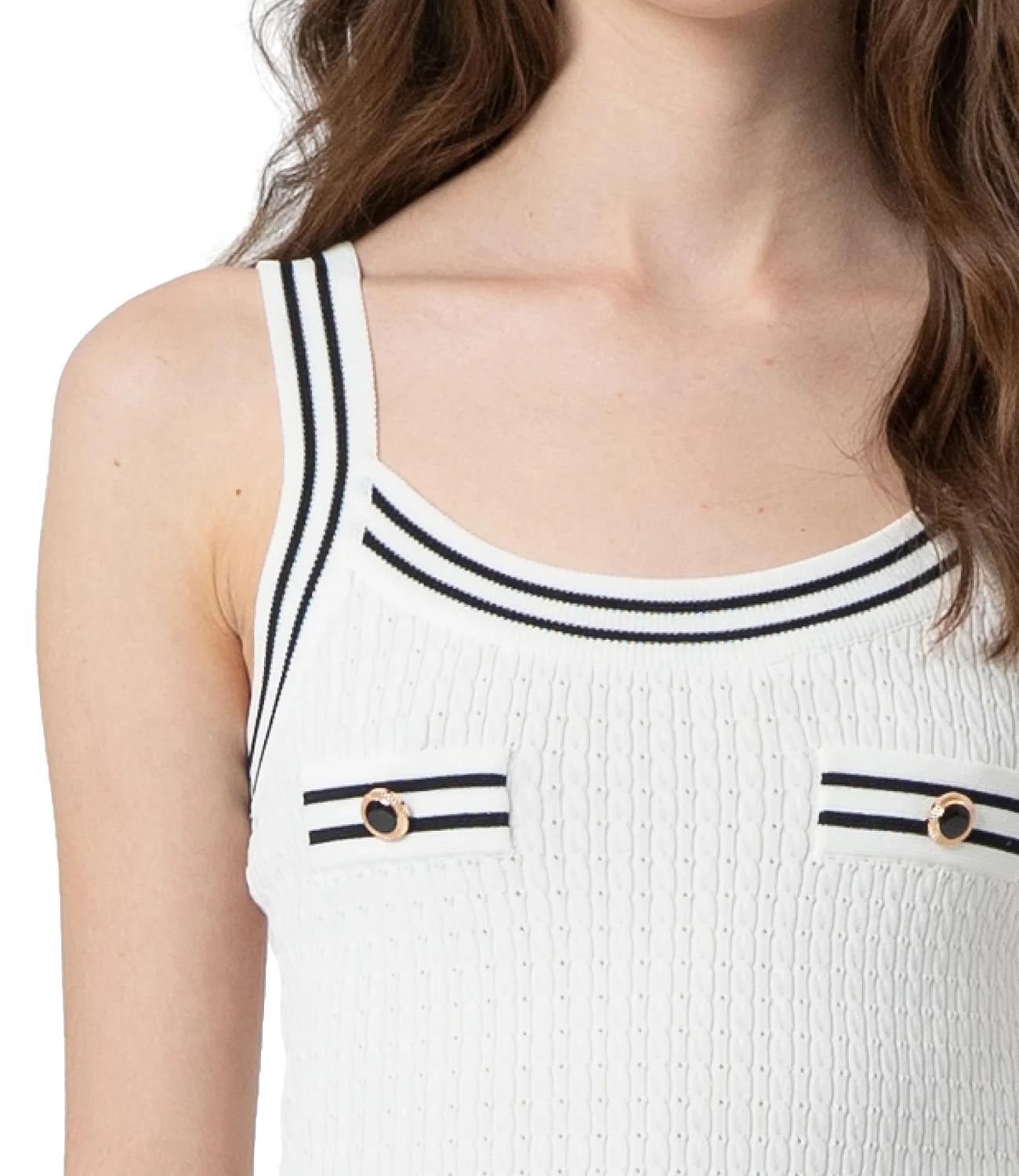 Fracomina Top Crema/Nero Donna