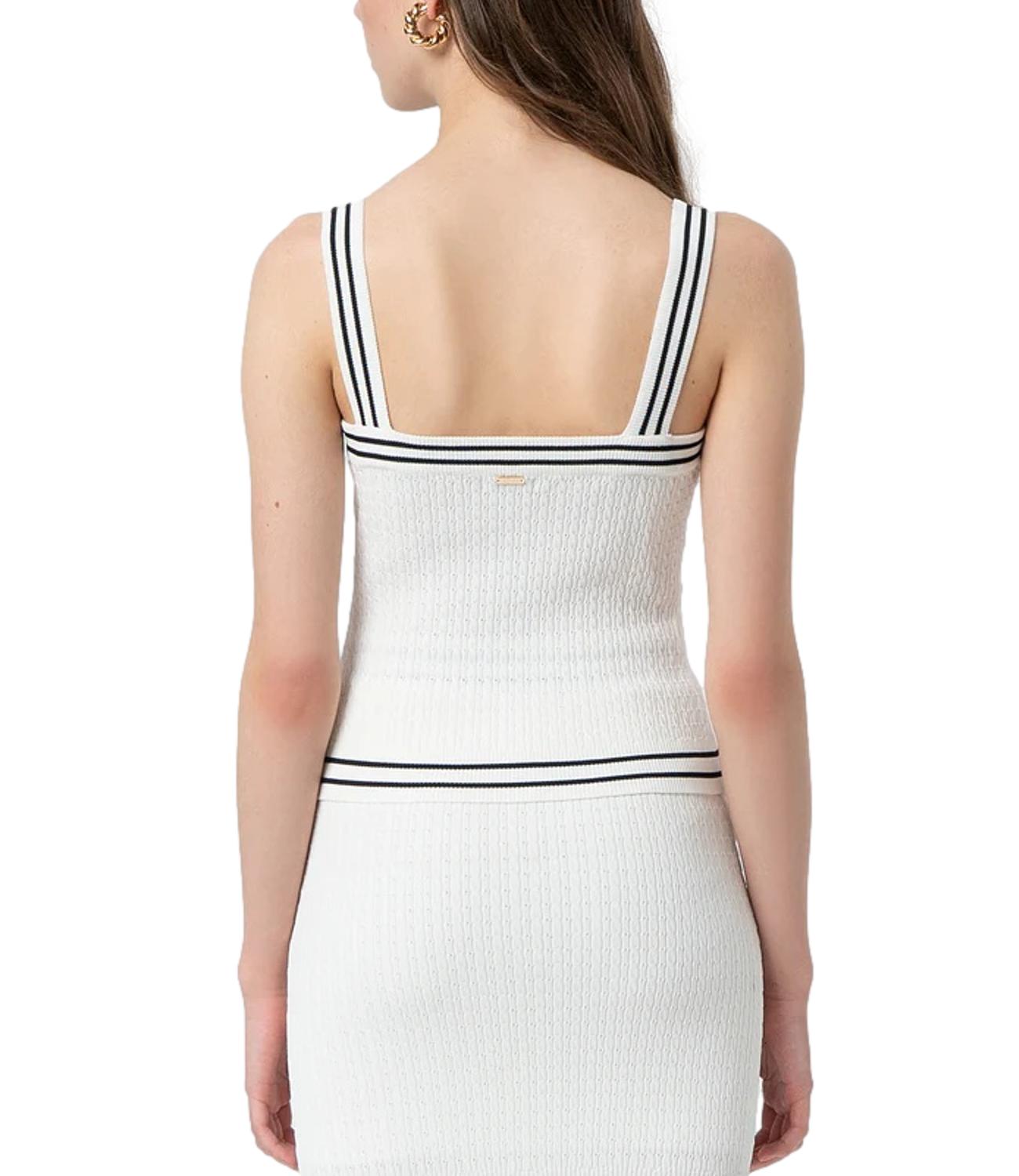 Fracomina Top Crema/Nero Donna
