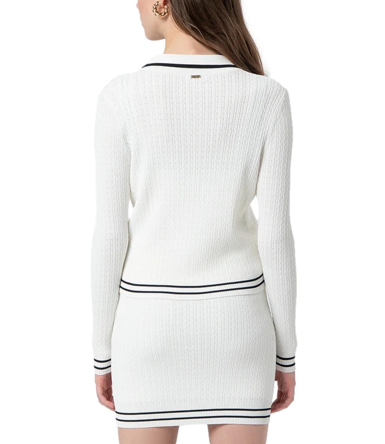 Fracomina Cardigan Crema/Nero Donna