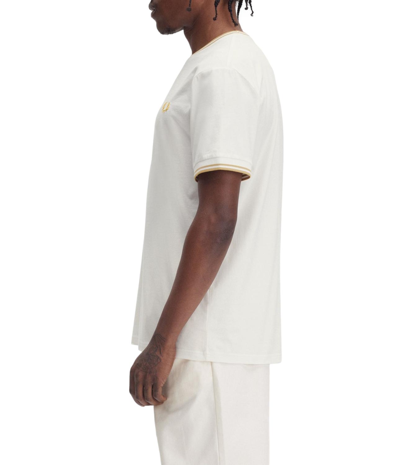 T-shirt Fred Perry twin tipped girocollo bianca