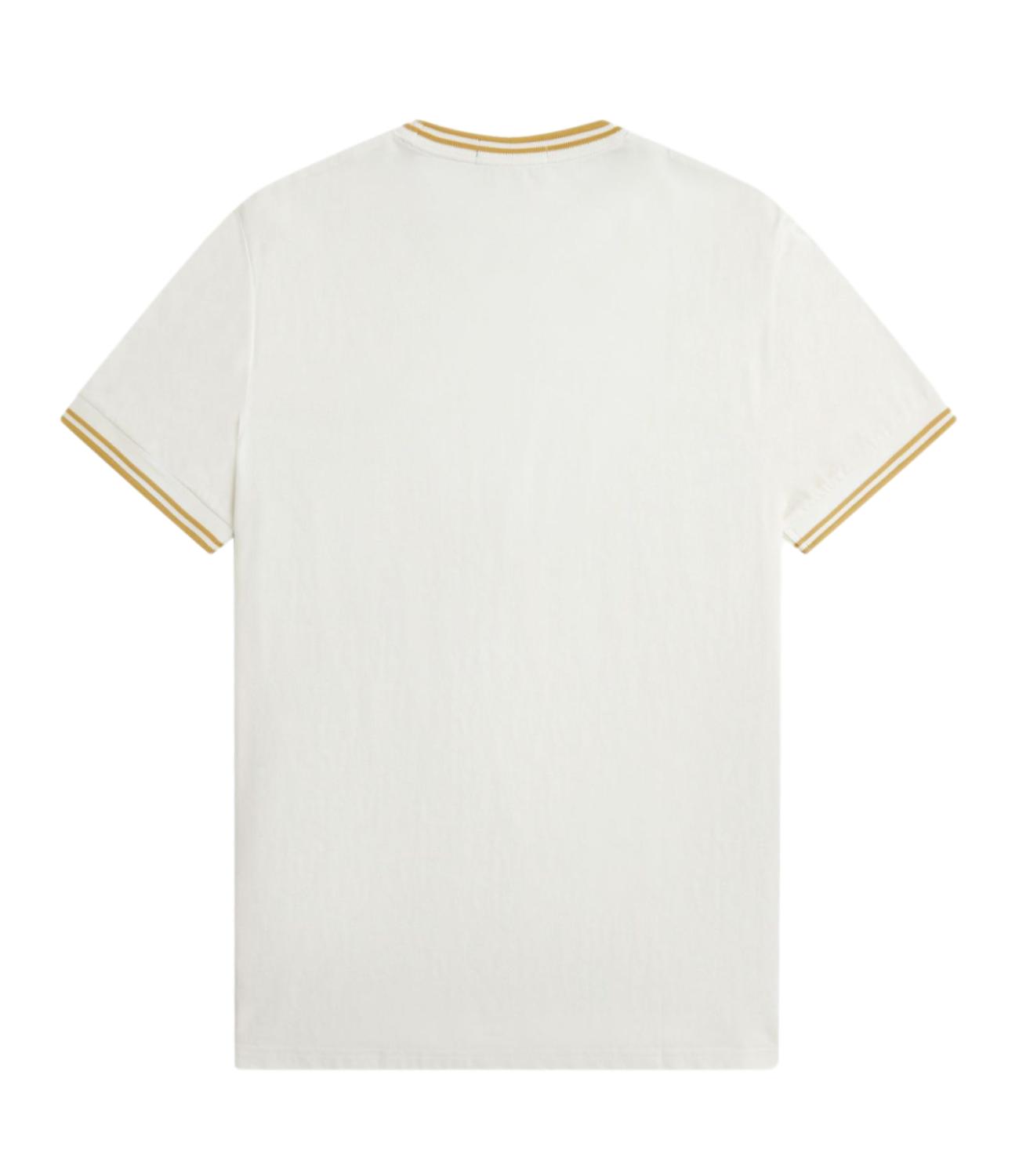 T-shirt Fred Perry twin tipped girocollo bianca