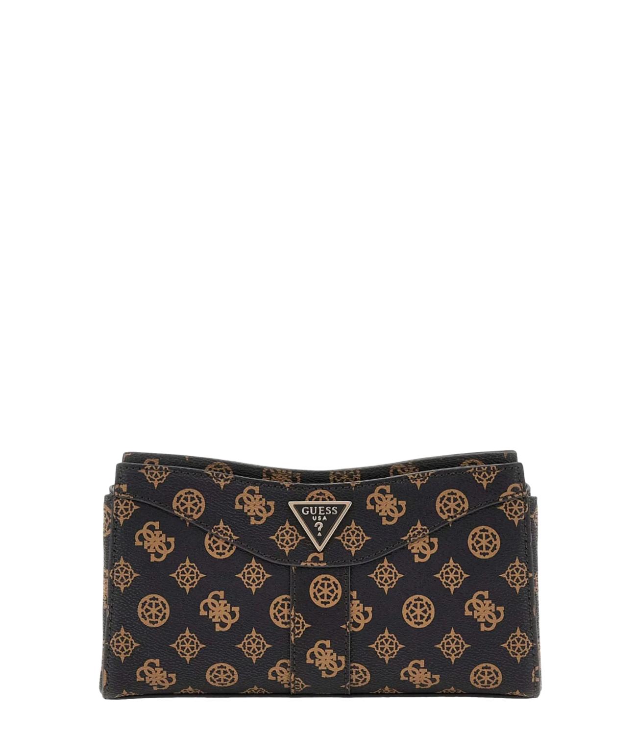 Guess borsa DORYS TOP ZIP CROSSBODY mocha logo donna