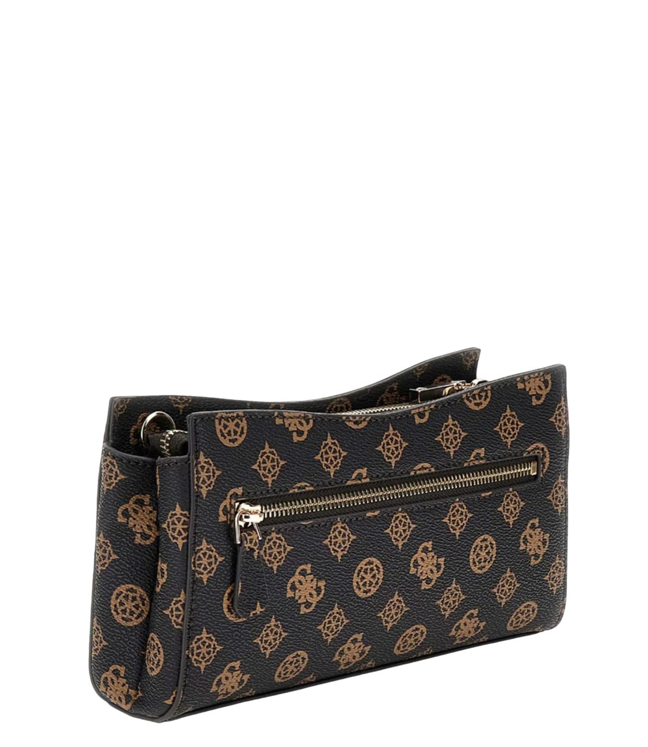 Guess borsa DORYS TOP ZIP CROSSBODY mocha logo donna