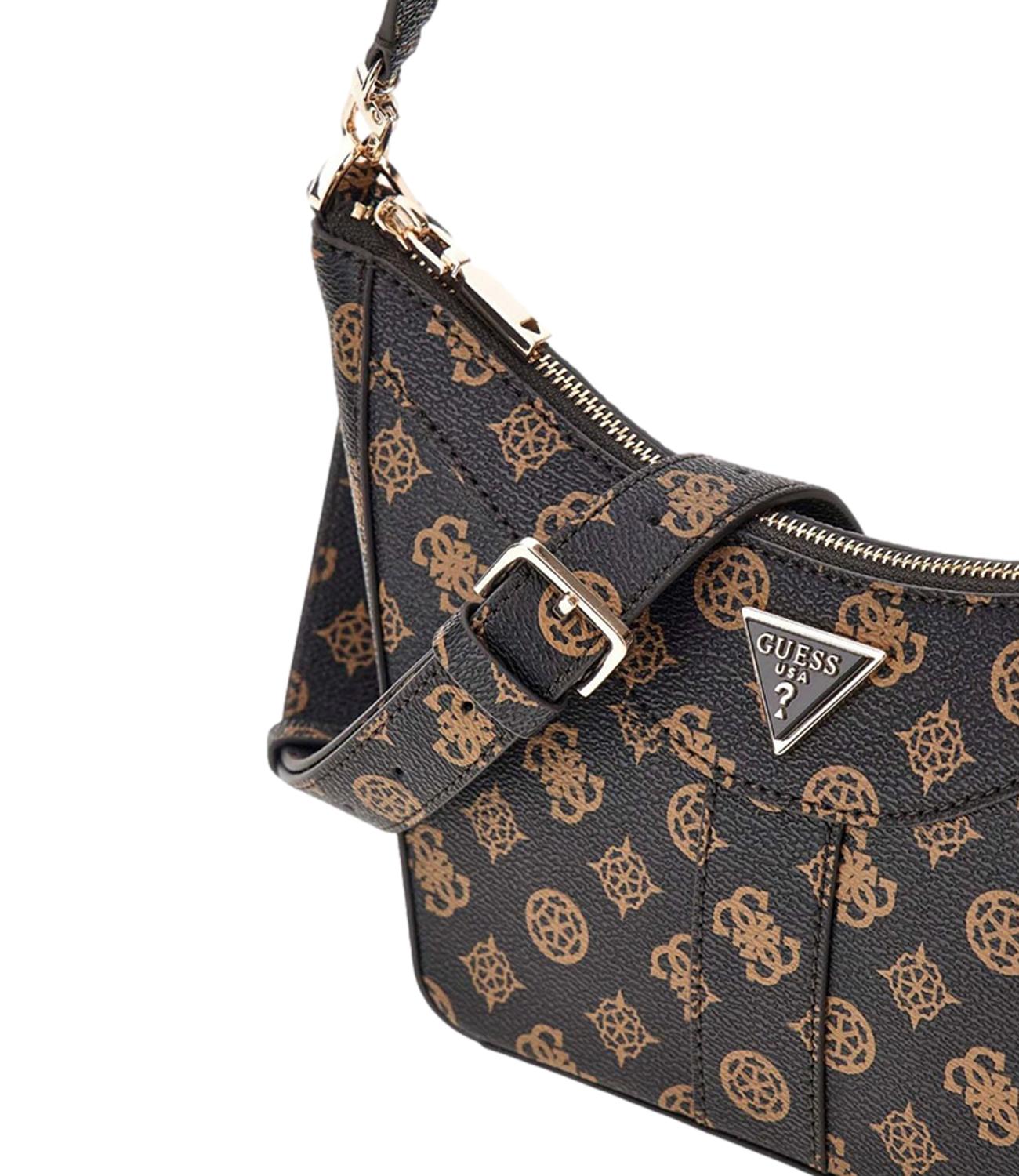 Guess borsa DORYS SHOULDER BAG mocha logo donna