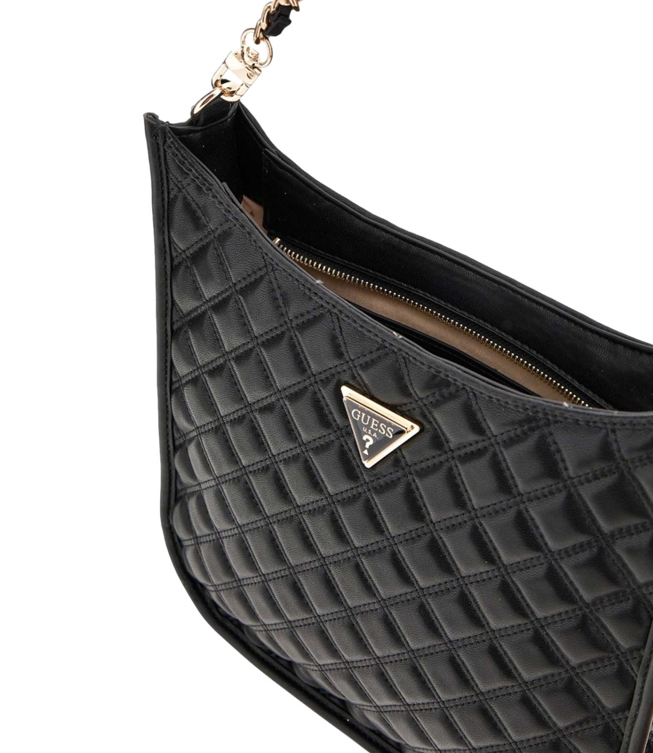 Guess borsa GIULLY BUCKET CROSSBODY nera donna
