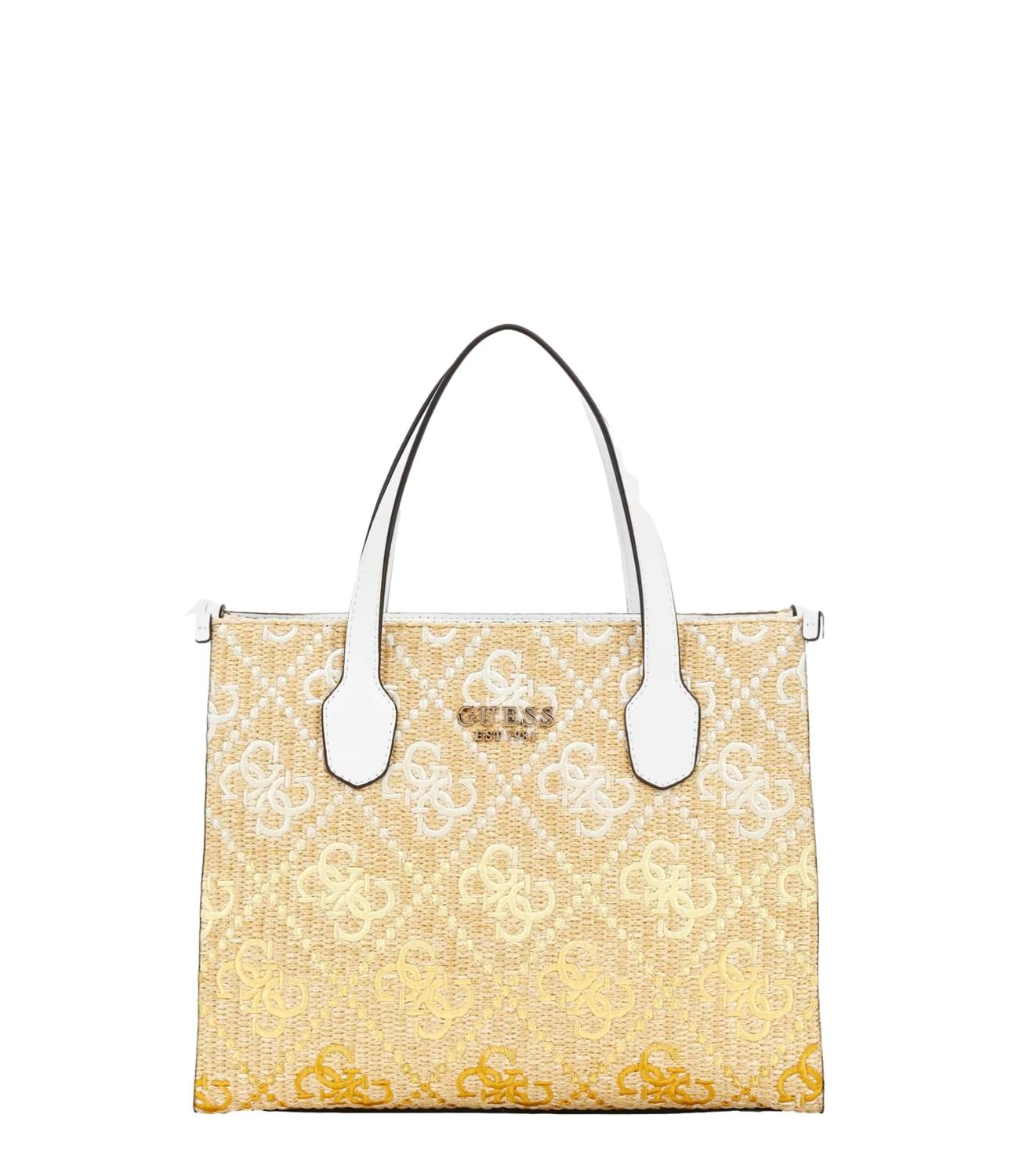 Guess borsa SILVANA 2 COMP TOTE bianca donna
