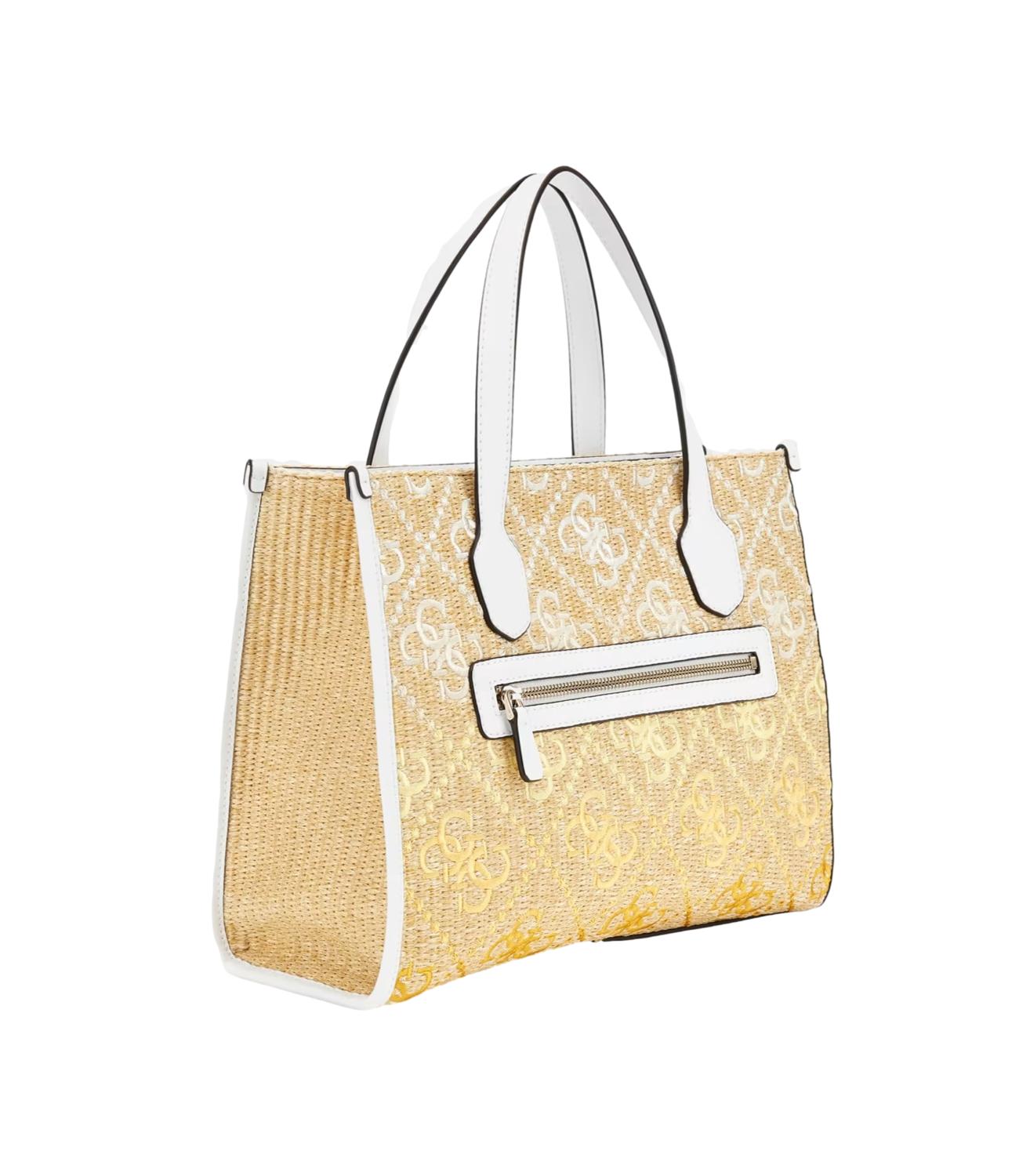 Guess borsa SILVANA 2 COMP TOTE bianca donna