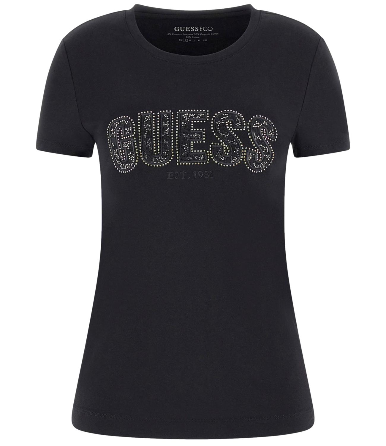 Guess t-shirt nera donna