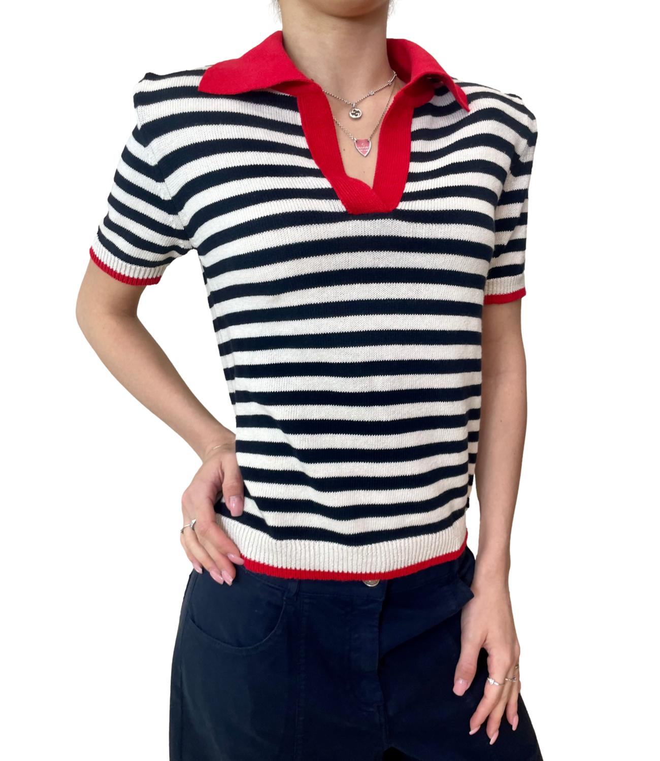 Have One T-Shirt Panna/Blu/Rosso Donna