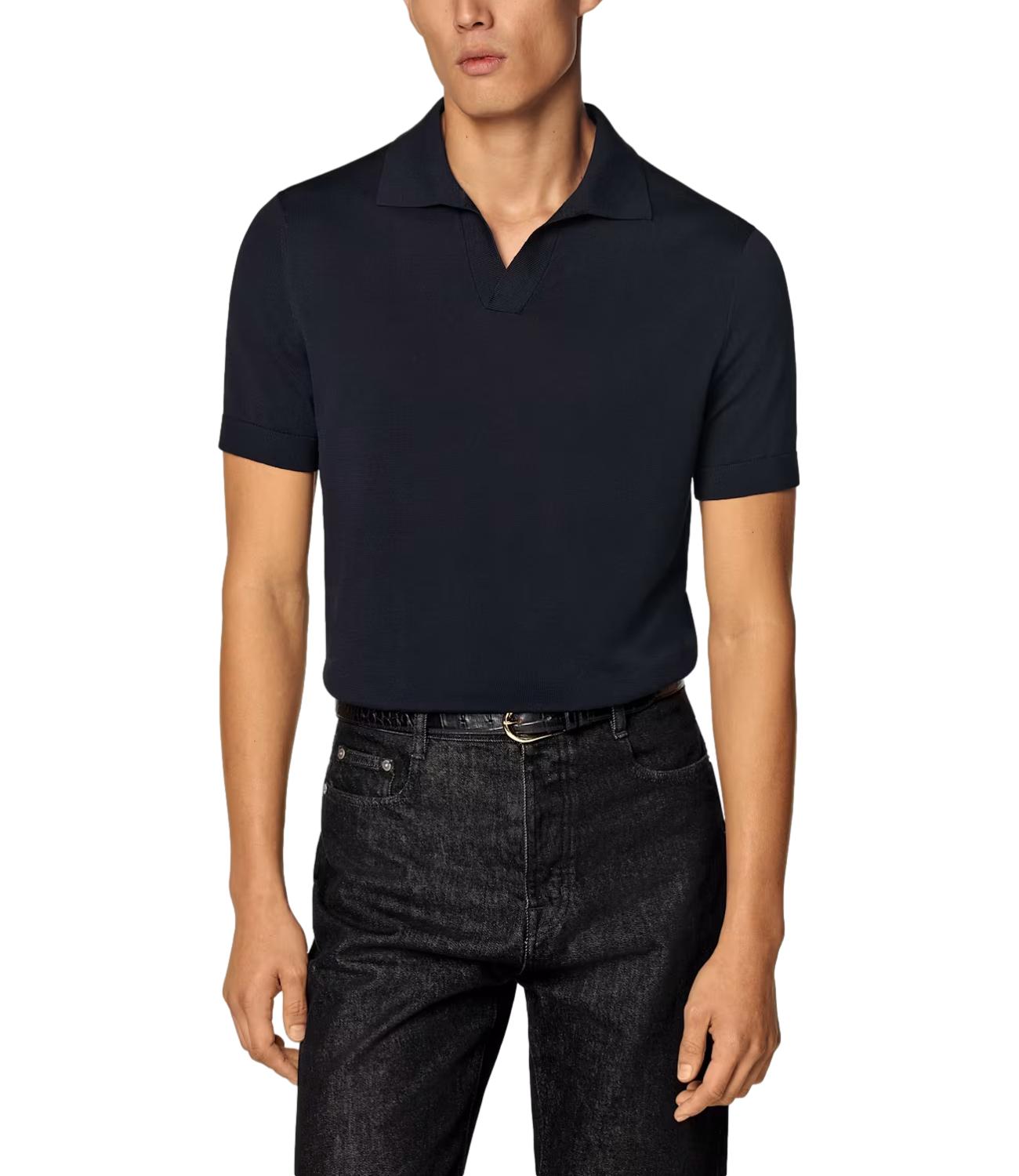 Polo di filo blu