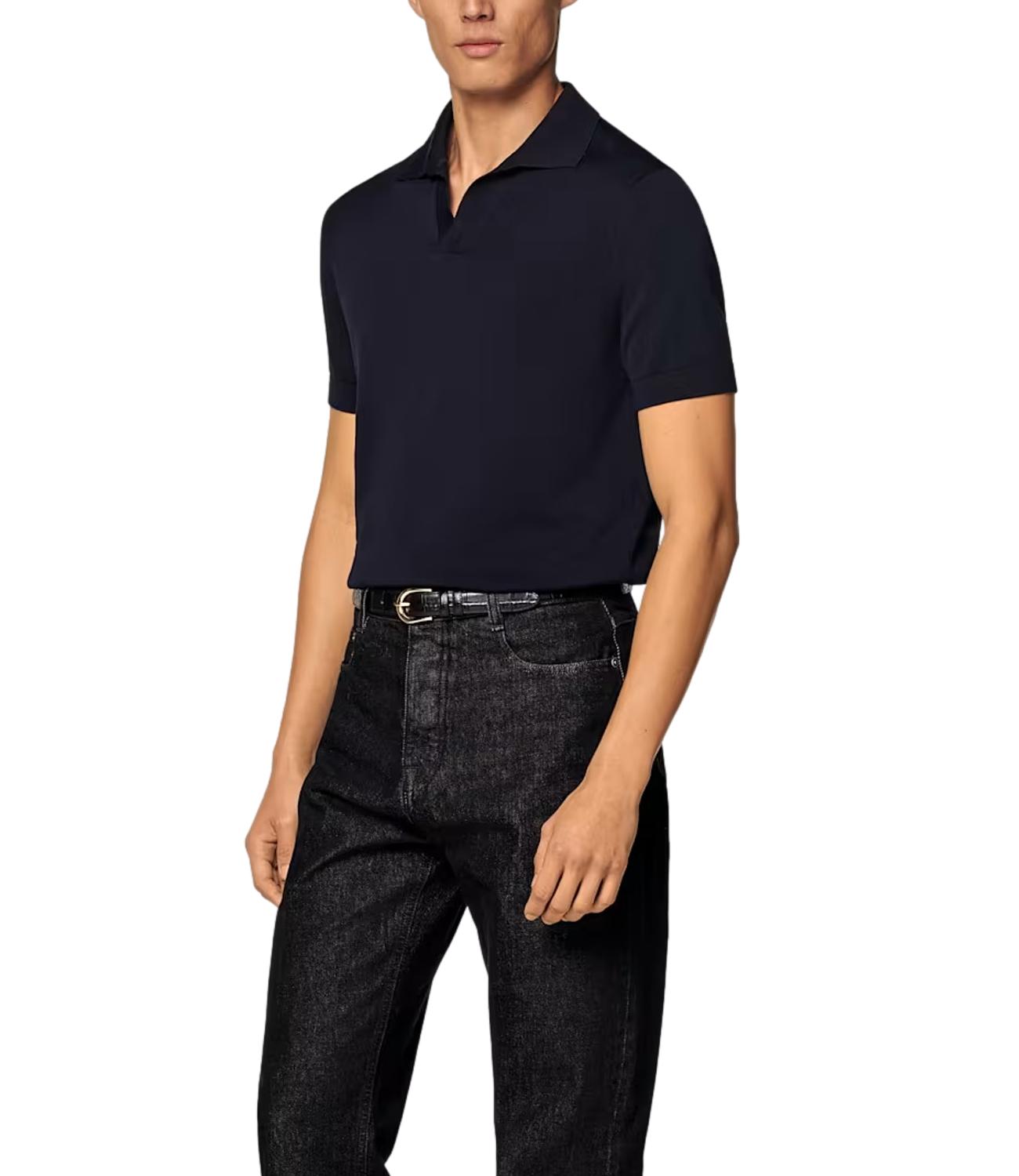 Polo di filo blu