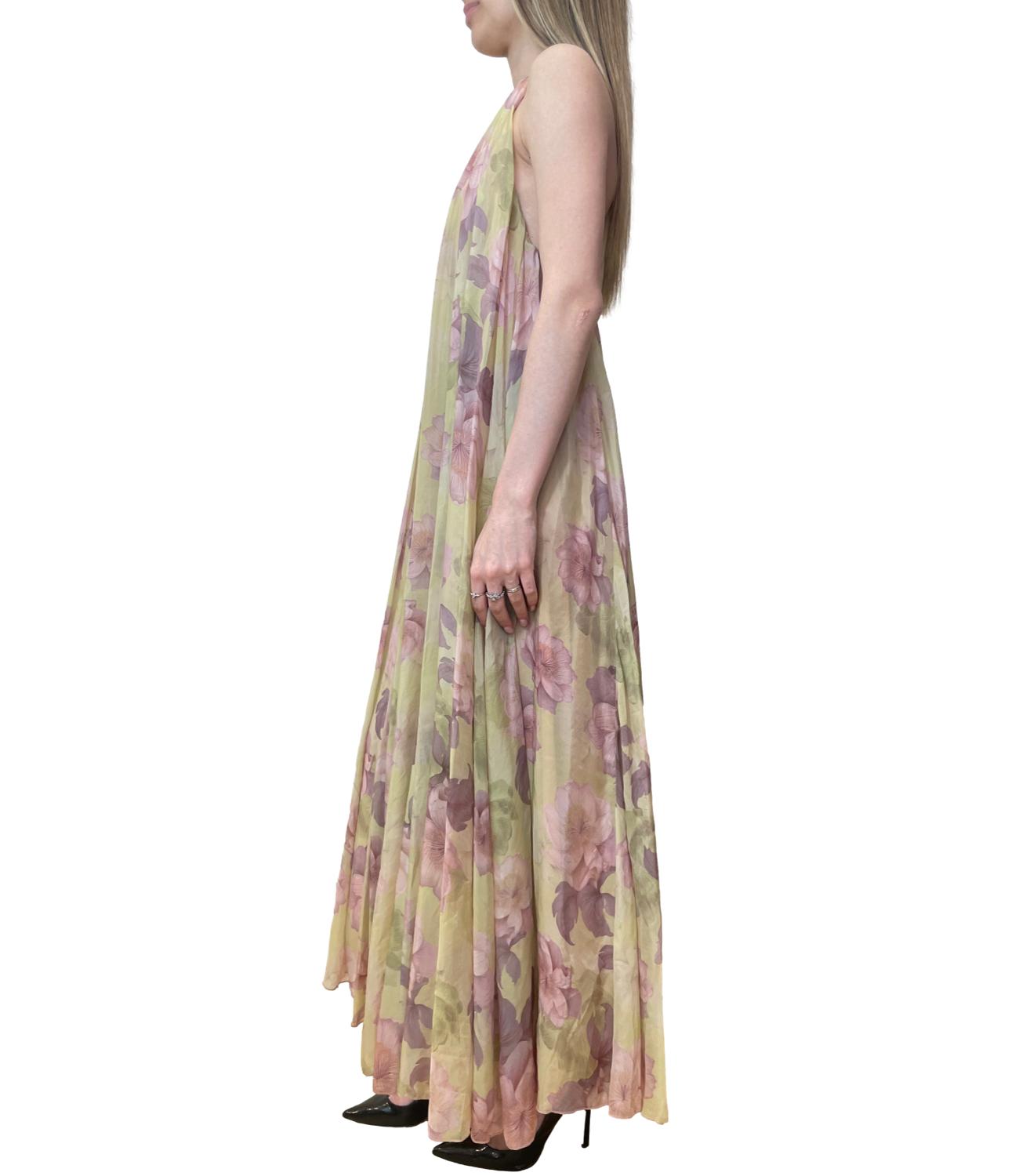Imperial Abito Floreale Lime/Rosa Donna