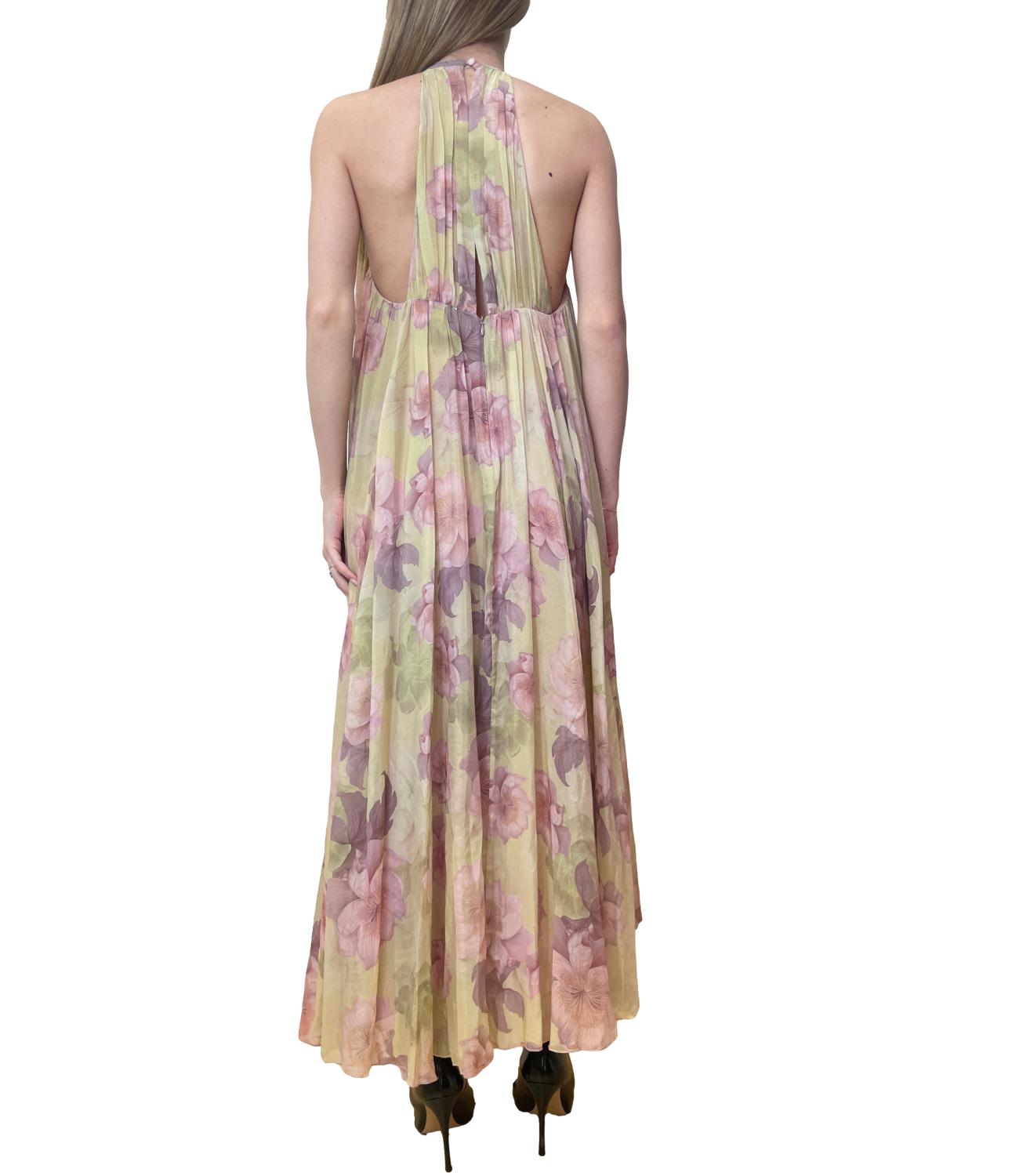 Imperial Abito Floreale Lime/Rosa Donna