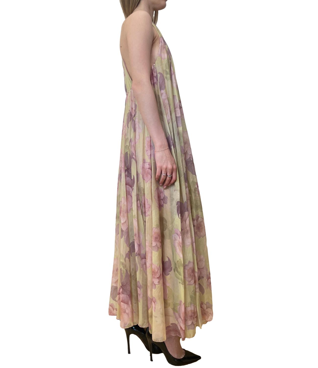 Imperial Abito Floreale Lime/Rosa Donna