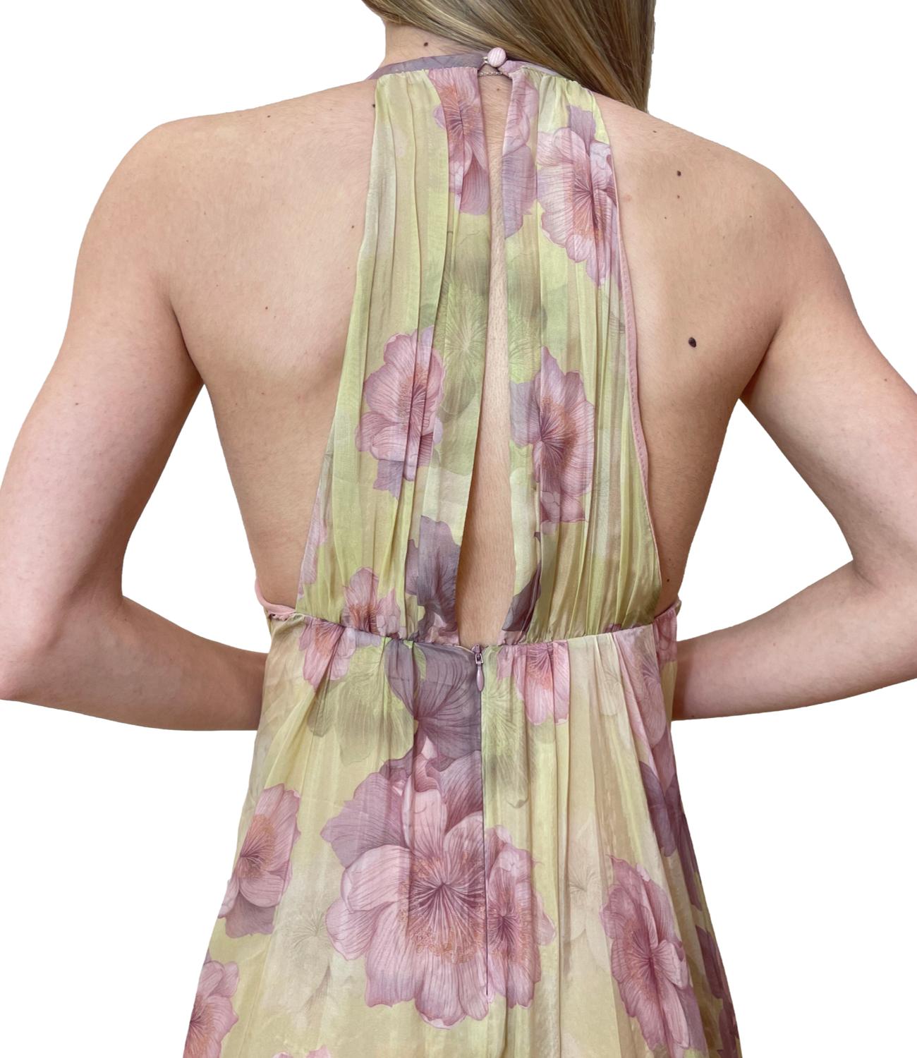 Imperial Abito Floreale Lime/Rosa Donna