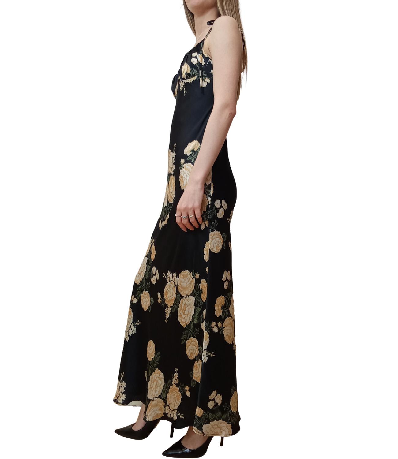 Kontatto Abito Fiori Nero Donna