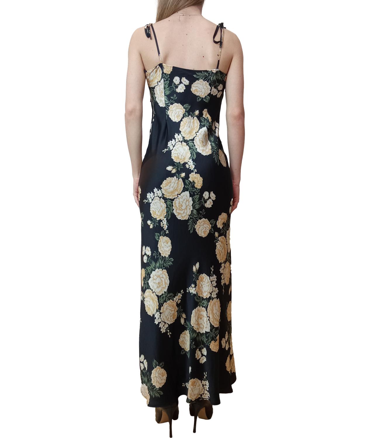 Kontatto Abito Fiori Nero Donna