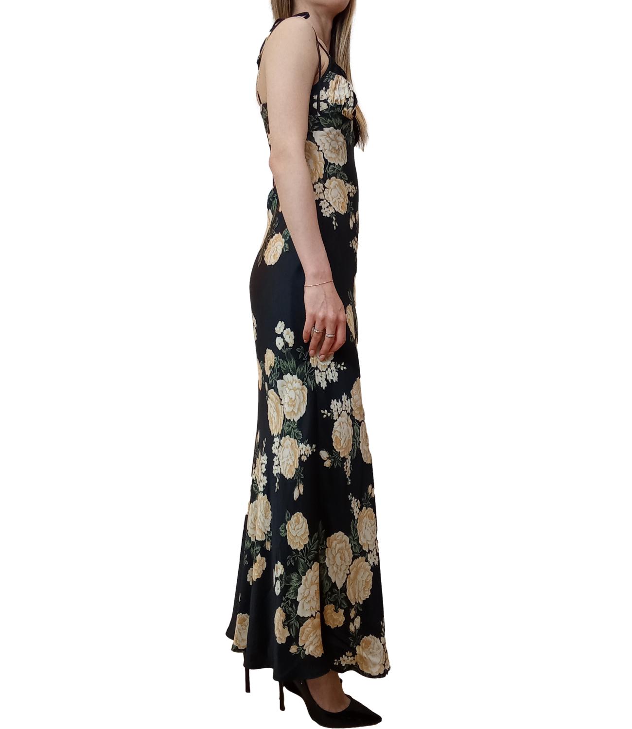 Kontatto Abito Fiori Nero Donna
