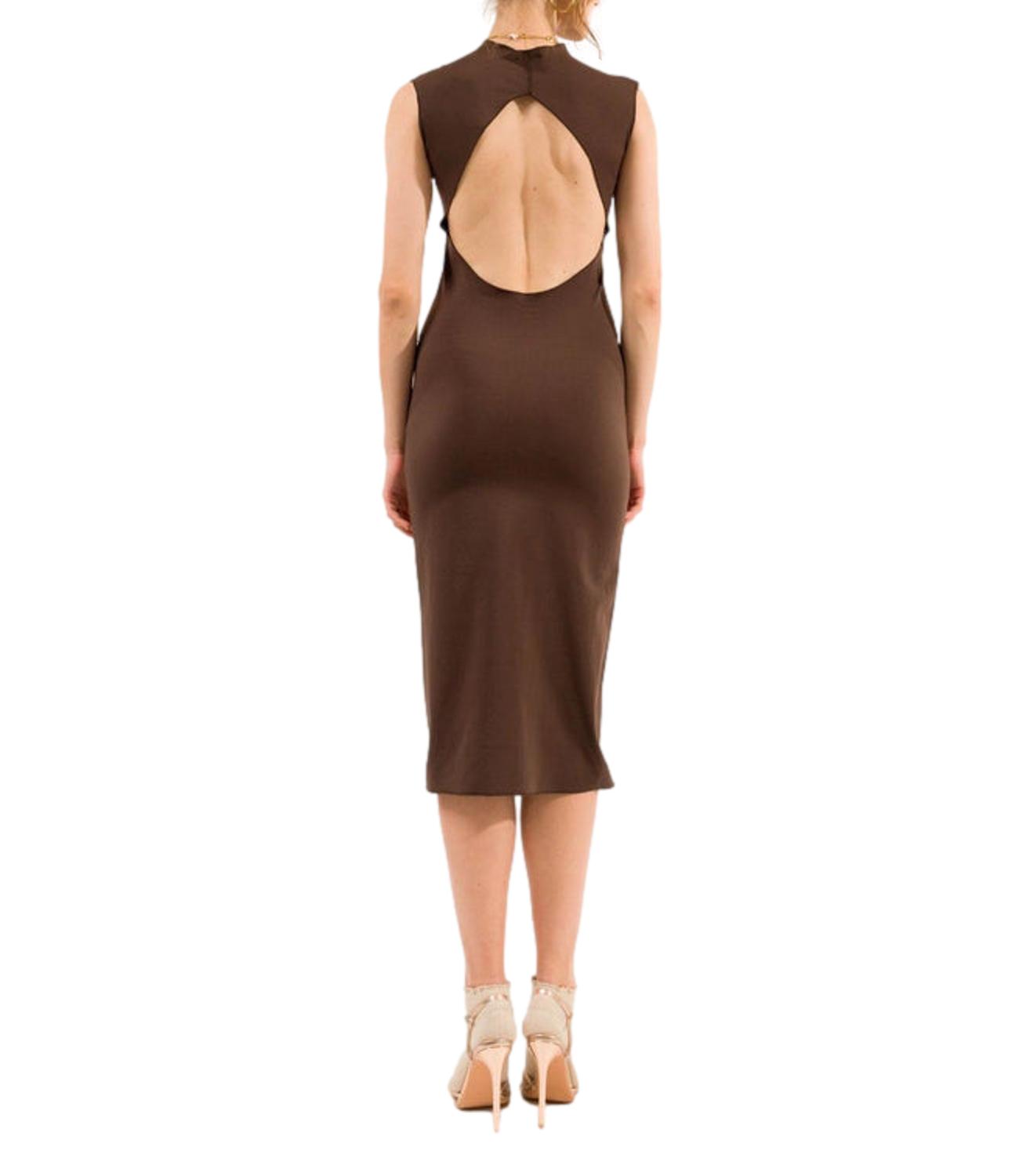 Kontatto abito midi scollo schiena moro donna