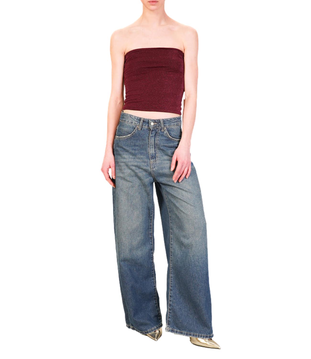 Kontatto top fascia lurex ribes donna
