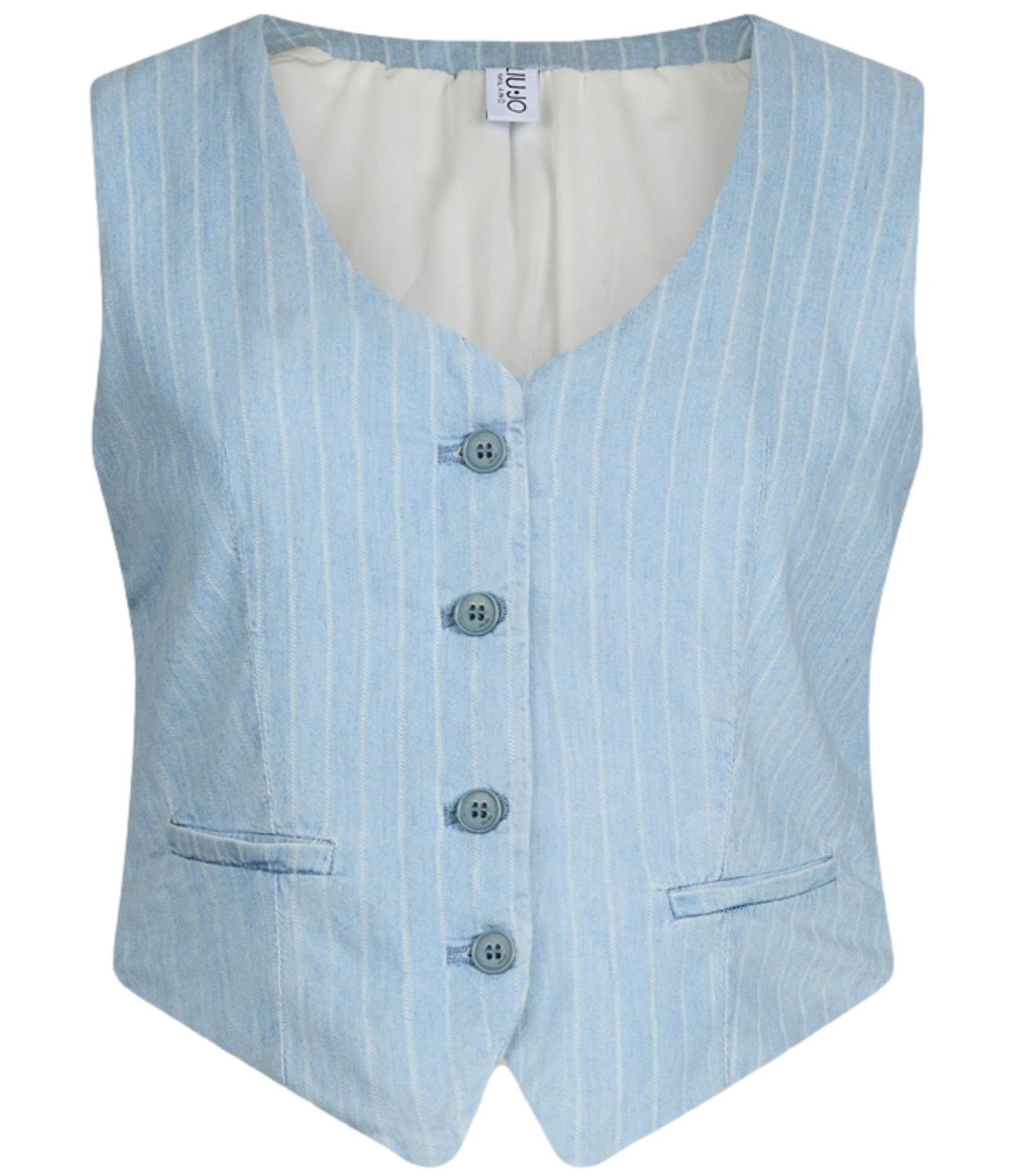 Liu Jo Gilet Denim Blue Chiaro Donna