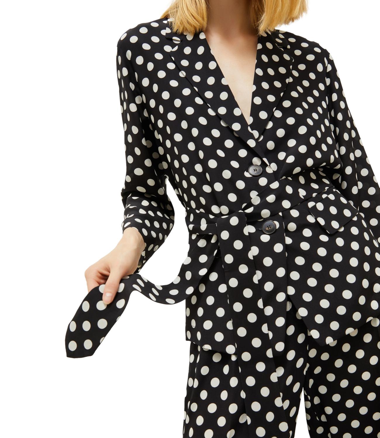 Marella giacca Livia nera fantasia pois donna