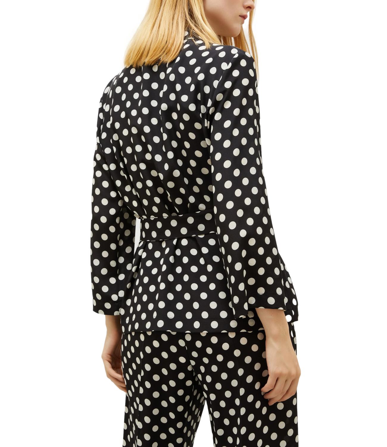 Marella giacca Livia nera fantasia pois donna