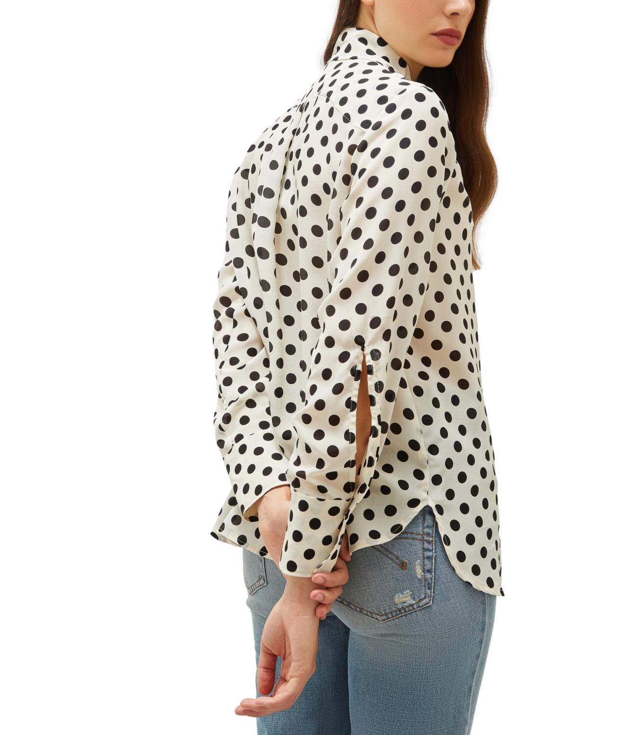 Marella camicia Conio bianca stampa pois donna