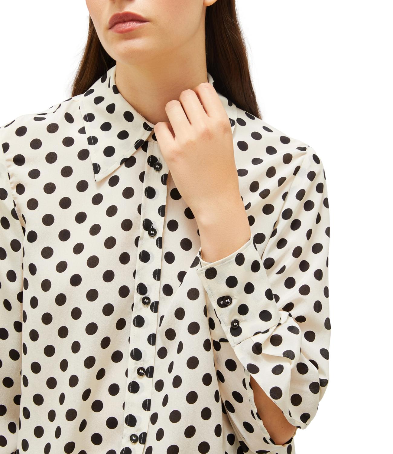 Marella camicia Conio bianca stampa pois donna