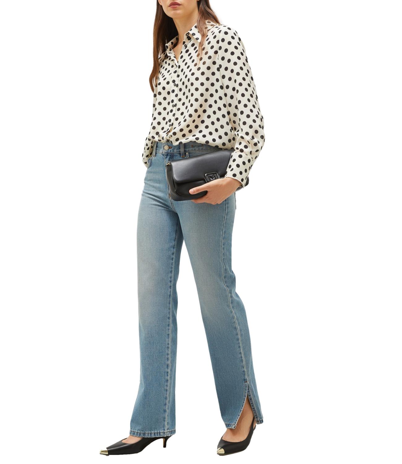 Marella camicia Conio bianca stampa pois donna
