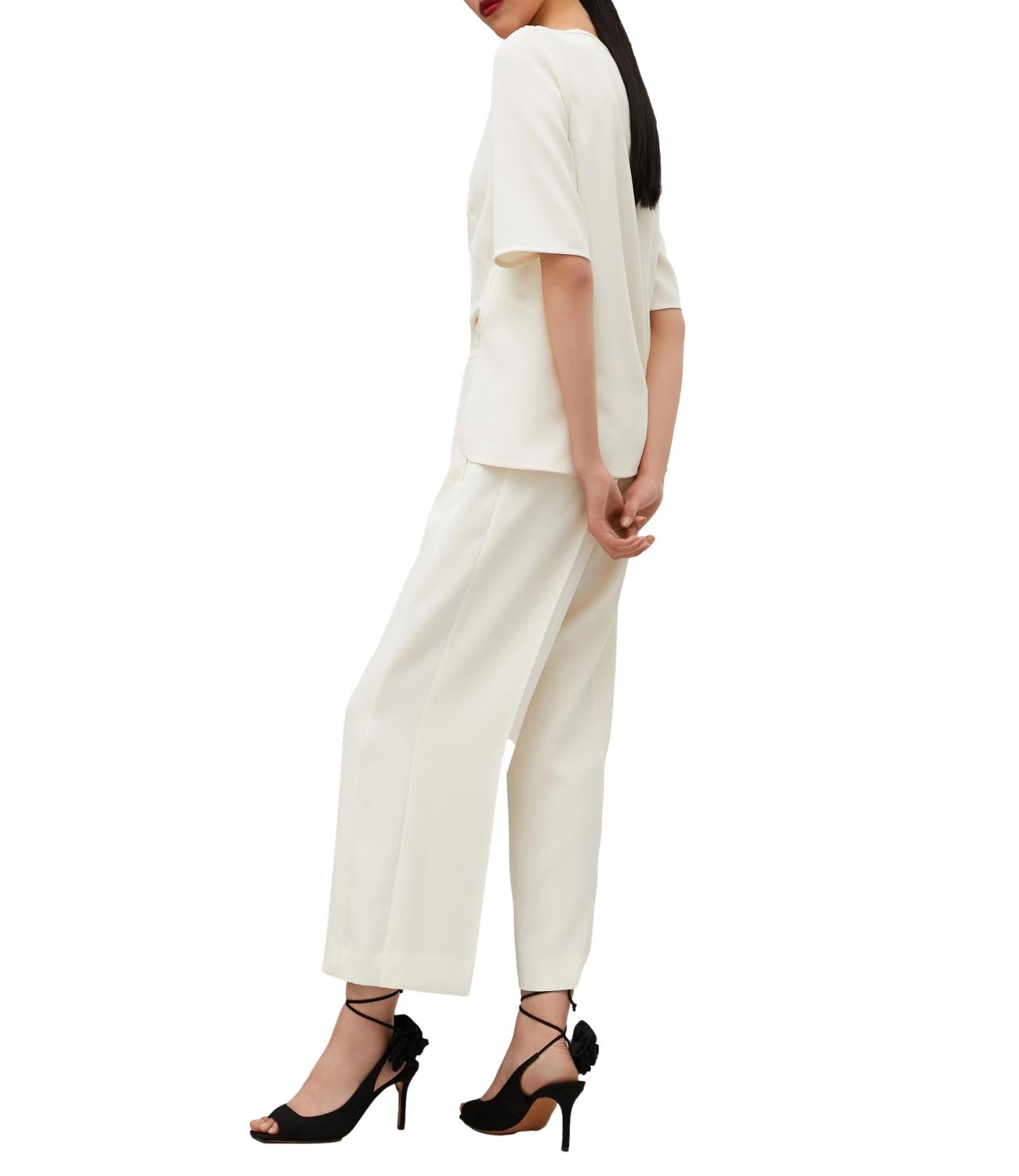 Marella pantalone Grace bianco lana donna