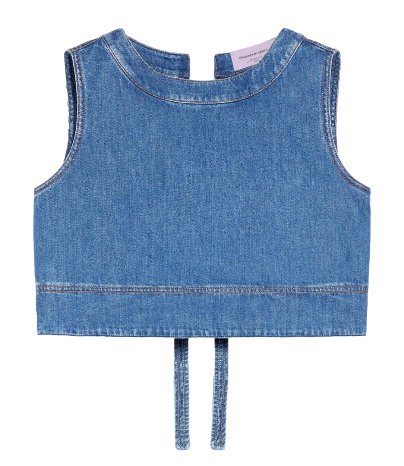Max Mara Weekend top Magia blu denim donna