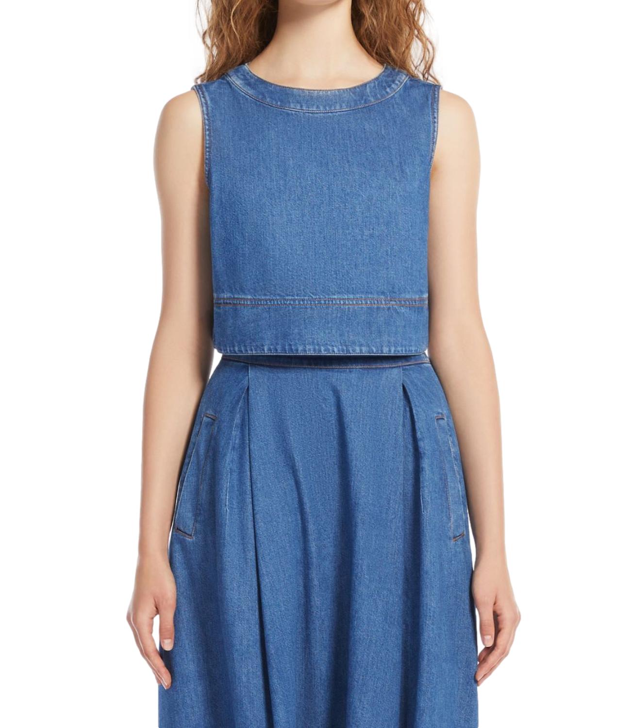 Max Mara Weekend top Magia blu denim donna