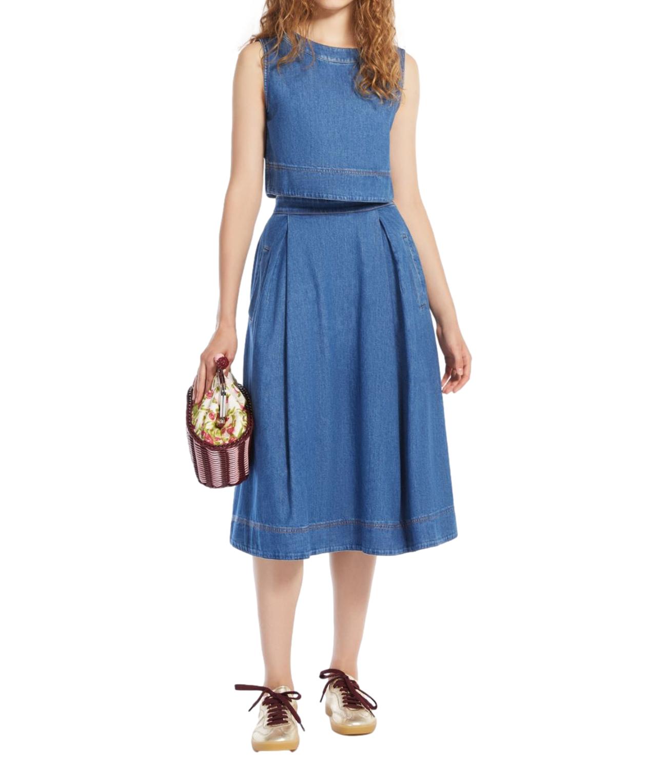 Max Mara Weekend top Magia blu denim donna