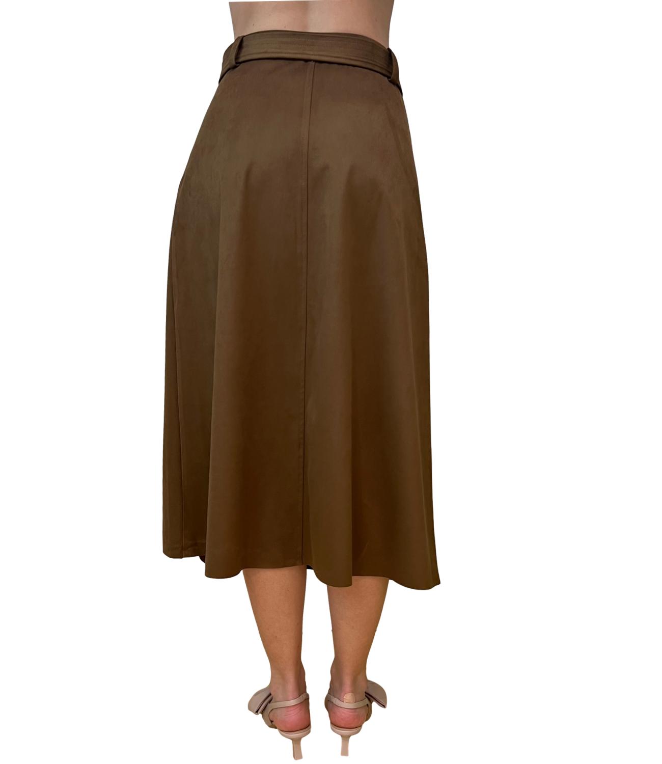 Motel Gonna Camoscio Cognac Donna